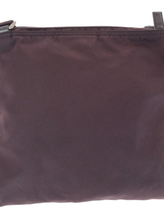 PRADA Prada tote bag shoulder nylon leather wine red | eLADY  Prada Tessuto Wine Red Orange Silver Nylon Shoulder Bag